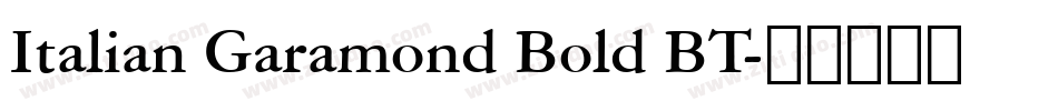 Italian Garamond Bold BT字体转换